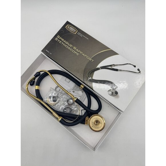 PRESTIGE MEDICAL Sprague Rappaport Stethoscope - Black/Gold -Model 122G - Picture 3 of 5